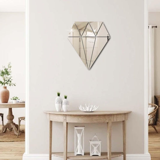 Acrylic Diamond Mirror Wall Stickers – Luxury Look, Effortless Style