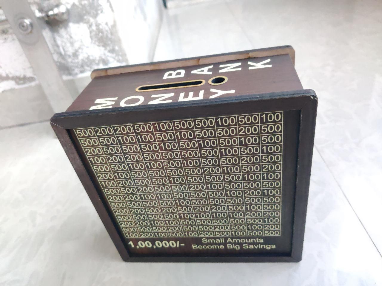 Personalized Wooden Cash Tracker Box