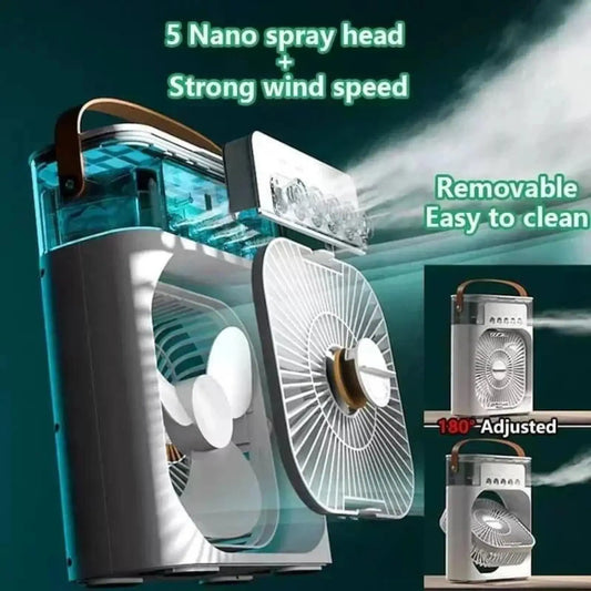 Nano Spray Mist Fan – Ultra Cooling Power with Strong Wind!