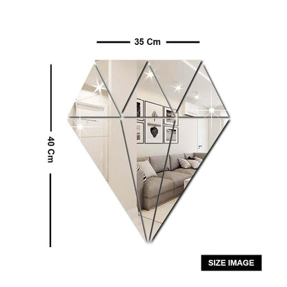 Acrylic Diamond Mirror Wall Stickers – Luxury Look, Effortless Style