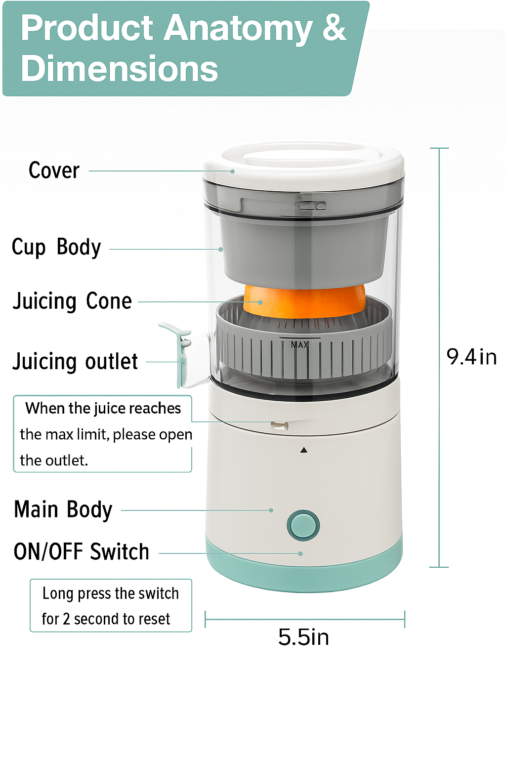 JuicyPro Electric Citrus Press