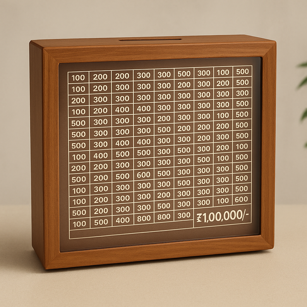 Personalized Wooden Cash Tracker Box