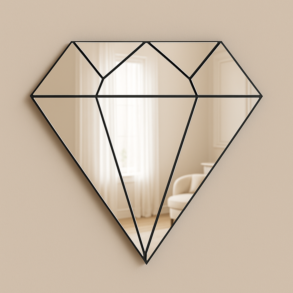 Acrylic Diamond Mirror Wall Stickers – Luxury Look, Effortless Style