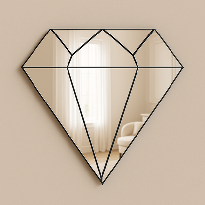 Acrylic Diamond Mirror Wall Stickers – Luxury Look, Effortless Style